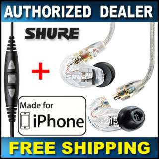 SHURE SE215 CL & CBL M+ K iPhone Stereo Mobile Headset  