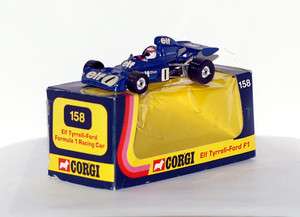 CORGI TOYS 158 BLUE ELF TYRRELL FORD F1 RACING CAR JACKIE STEWART MIB 