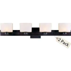   Rubbed Bronze Combo Pack Combo Pack   Package of 2 x 4 Light Bath Van