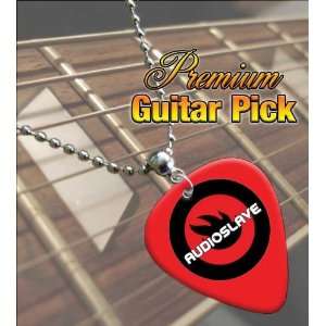  Audioslave Red Logo Premium Guitar Pick Necklace Musical 
