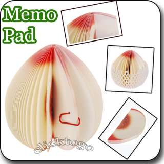 Unique Creative Pear Shaped Memo Pad Large 150 Page NEW  