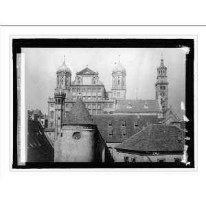  Historic Print (M) Germany, Augsburg. Rotham, East front 