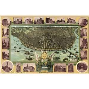  ST. LOUIS MISSOURI (MO) PANORAMIC MAP BY GRAF ENGRAVING CO 