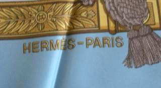   HERMES Paris Silk Scarf Grand Uniforme J.Metz Military  