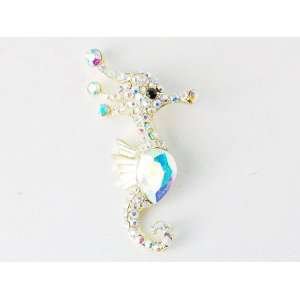 Aurore Boreale Crystal Rhinestone Animal Sea Seahorse Costume Fashion 