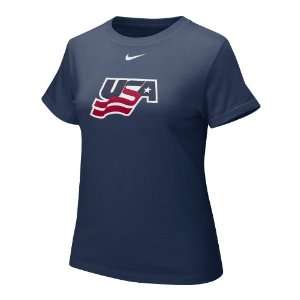  USA Hockey Nike USA Womens Short Sleeve Crew Tee Sports 