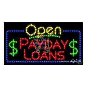 Payday Loans LED Sign 17 inch tall x 32 inch wide x 3.5 inch deep 