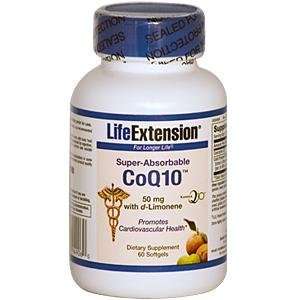   CoQ10 with d Limonene  50 mg 60 softgels