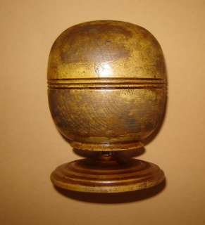 ANTIQUE OLD MEDICAL Apothecary Boxwood Pill Silverer Beautiful shape 