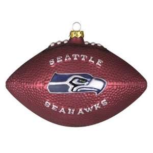     Seattle Seahawks NFL Glass Football Ornament (5) 