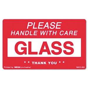    Glass Handle with Care Self Adhesive Shipping