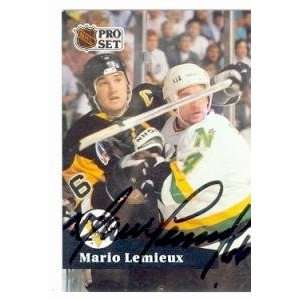  Mario Lemieux autopen signature (Pittsburgh Penguins 