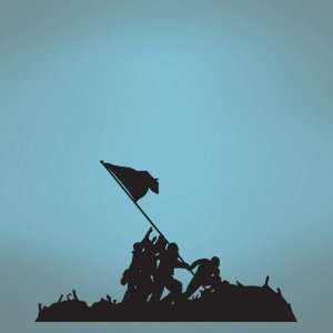   Wall Decal Sticker Battle of Iwo Jima Flag Raising 