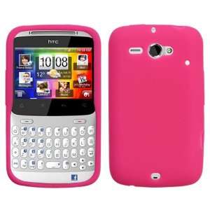   Skin Cover (Hot Pink) for HTC Status/Chacha Cell Phones & Accessories