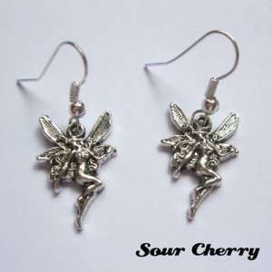 Sour Cherry Silver plated base Fairy Earrings