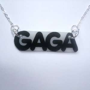 Sour Cherry Gold plated base Gaga Silver Necklace Black