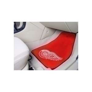  Detroit Red Wings Red Car Floor Mats 18 x 27 Carpeted Pair 