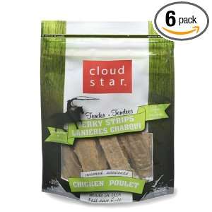 Cloud Star Tender Jerky Strips Dog Treats, Chicken, 3.5 Ounce Pouches 