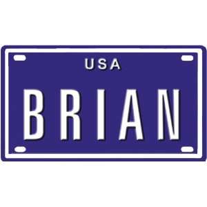 BRIAN USA BIKE LICENSE PLATE. OVER 400 NAMES AVAILABLE. TYPE IN NAME 
