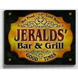  Jeraldss Bar & Grill 14 x 11 Collectible Stretched 