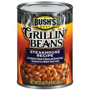  Bushs Steakhouse Recipe Beans, 22 oz, 3 ct (Quantity of 4 