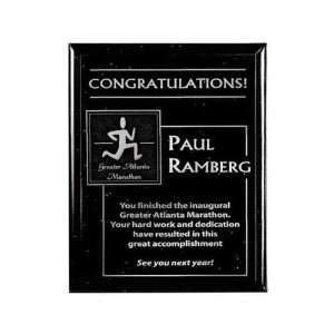 Midnight Black   7 x 9   Award plaque with an etched metal plate 