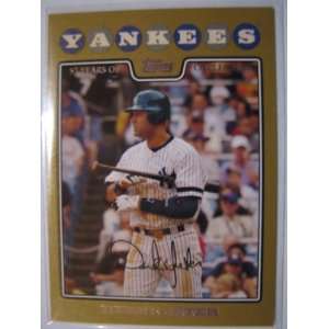  2008 Topps Derek Jeter Yankees Gold Serial #d Parallel BV 