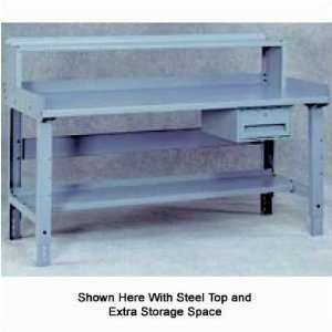  Tennsco WB 4 3XXXW Maple Laminate Top Workbench with Shelf 