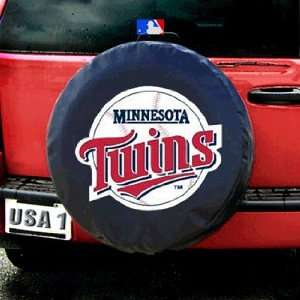  Minnesota Twins MLB Spare Tire Cover (Black) Sports 
