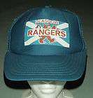 Vtg 80s GLASGOW RANGERS Mesh Snapback Hat Cap soccer football trucker 