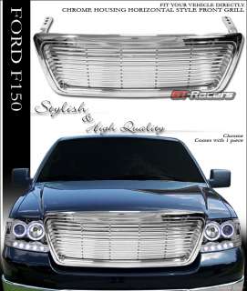 150 CHROME HORIZONTAL UPPER FRONT BUMPER GRILL GRILLE  