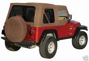 new97 06 soft top Jeep TJ Wrangler FOR HALF DOORS SPICE  