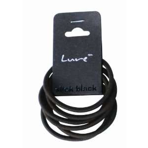  Lure Hair Bands 6 pc Black JD1504