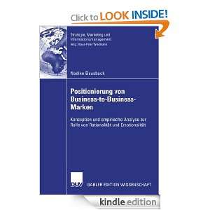 Positionierung von Business to Business Marken Konzeption und 