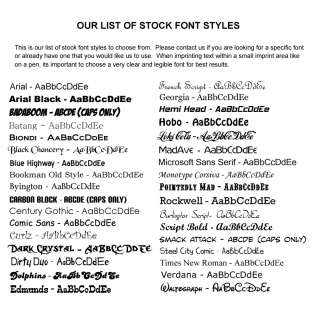 Customized, Products items in Font Styles 