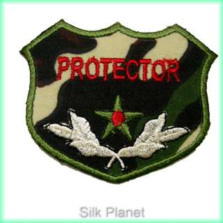 Army Protector Star Miritary Embroidered Iron on Patch  