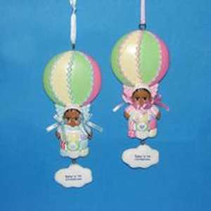  12 African American Babys 1st Christmas Balloon 