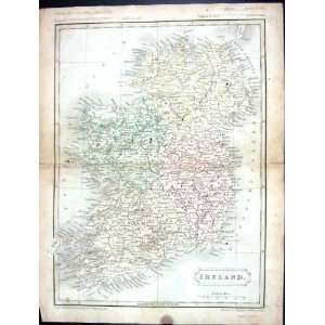 Butler Antique Map 1851 Ireland Munster Connaught Dublin 
