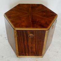 Two Tone Rosewood and Burl Side End Table Night Stand  