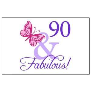  90 And Fabulous Birthday Cute Mini Poster Print by 