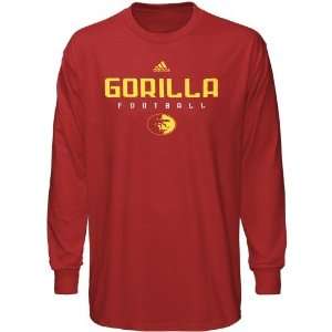  adidas Pittsburg State Gorillas Red Sideline Long Sleeve T 