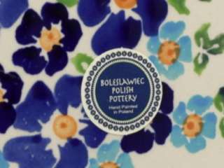 BOLESLAWIEC Polish Pottery MULTI FLOWER Dinner Plate  