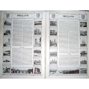  MAP 1922 IRELAND PLAN BELFAST DUBLIN BELFAST MOVILLE