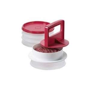  Hamburger Press in Red with Freezer Set in Clear 