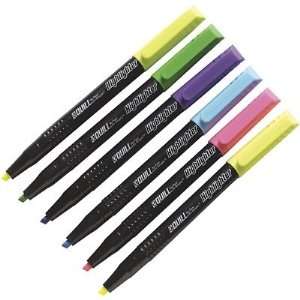  Quill Brand Pen Style Highlighters 6 Pack, Assorted 