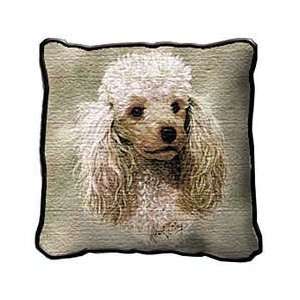 White Poodle Pillow 