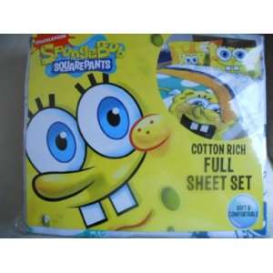  Nickelodeon Spongebob Squarepants Cotton Full Sheet Set 