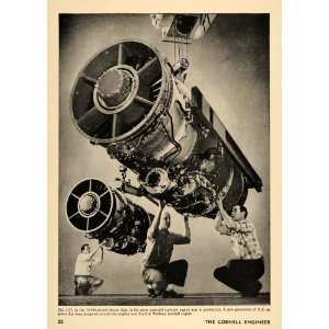 1956 Ad J 57 Turbojet Engine Pratt Whitney Aircraft   Original Print 