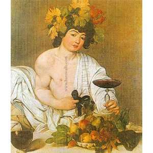  Bacchus by Michelangelo Merisi da Caravaggio. Size 17.50 X 