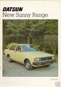 Datsun Nissan Sunny 1981 82 UK Market Sales Brochure 1.2 1.5 Saloon 